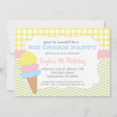 Ice Cream Party Birthday, Ice Cream Social Kaart (Voorkant)