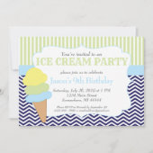 Ice Cream Party Birthday, Ice Cream Social Kaart (Voorkant)