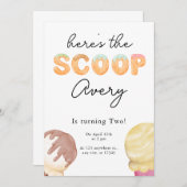 Ice Cream Party Birthday Uitnodiging (Voorkant / Achterkant)