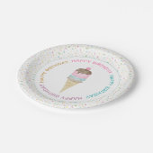 Ice Cream Party-Borden Papieren Bordje (Gekanteld)