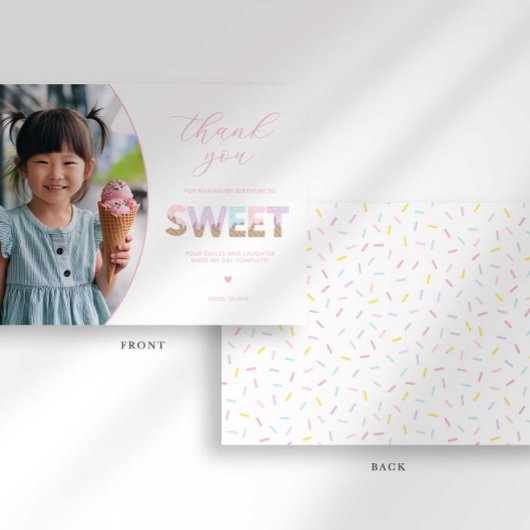 Ice Cream Party Dank je kaart