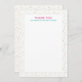 Ice Cream Party Dank je wel Kaart (Voorkant / Achterkant)