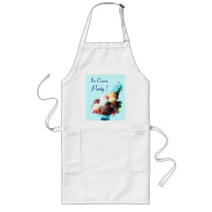 ICE CREAM PARTY, DESERT SHOP, blauw Lang Schort