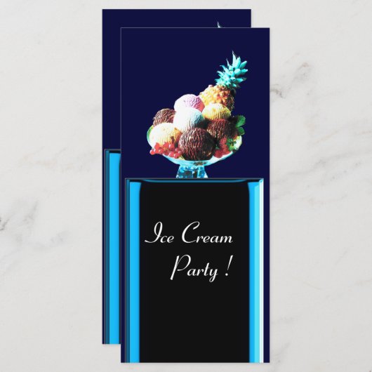 ICE CREAM PARTY - DESERT SHOP, blauw rood zwart (Voorkant / Achterkant)