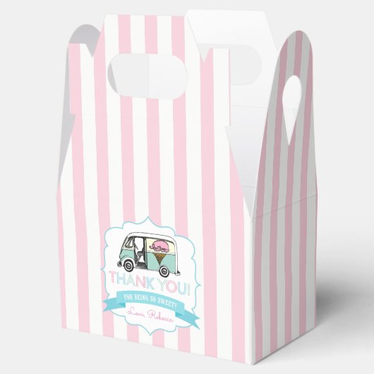 Ice Cream Party Favor Box Bedankdoosjes (Geopend)