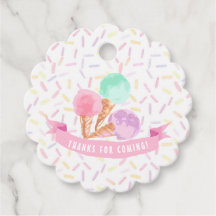 ICE CREAM Party Favor Label