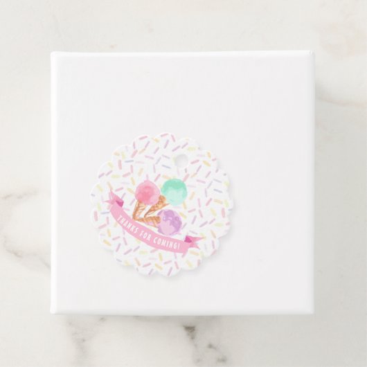 ICE CREAM Party Favor Label (In situ)