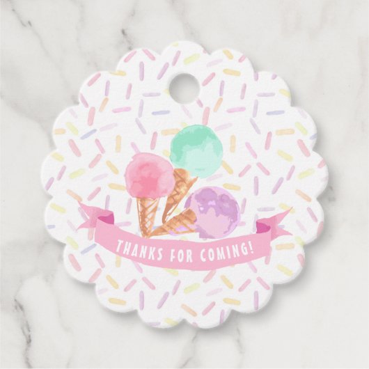 ICE CREAM Party Favor Label (Voorkant)