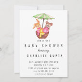 Ice Cream Party Friends Baby shower Invitation Kaart (Voorkant)