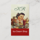 ICE CREAM PARTY Girl met lade Ice Creams Visitekaartje (Achterkant)
