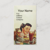 ICE CREAM PARTY Girl met lade Ice Creams Visitekaartje (Voorkant)