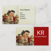 ICE CREAM PARTY Girl met lade Ice Creams Visitekaartje (Voorkant / Achterkant)