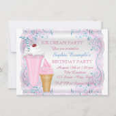 Ice Cream Party Kaart (Voorkant)