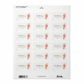 Ice Cream Party Kinderen Verjaardag Adresetiketten Etiket (Full Sheet)