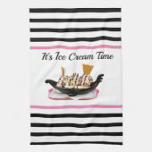 Ice Cream Party Kitchen Hand Towel Theedoek (Verticaal)