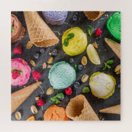 Ice Cream Party Modern Colorful Food Dessert Legpuzzel