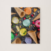 Ice Cream Party Modern Colorful Food Dessert Legpuzzel (Verticaal)