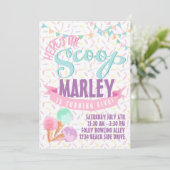 Ice Cream Party nodigt uit Kaart (Staand voorkant)