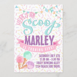Ice Cream Party nodigt uit Kaart
