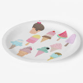 Ice Cream Party Papieren Bordje (Gekanteld)
