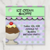 Ice Cream Party, pastel Sweet Shoppe Bedankjes Labels (Voorkant)