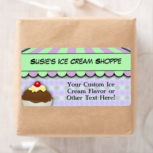 Ice Cream Party, pastel Sweet Shoppe Etiket (Insitu)