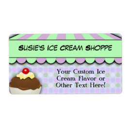 Ice Cream Party, pastel Sweet Shoppe Etiket