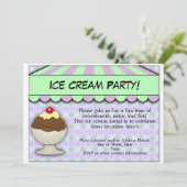 Ice Cream Party, pastel Sweet Shoppe Kaart (Staand voorkant)