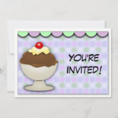 Ice Cream Party, pastel Sweet Shoppe Kaart (Achterkant)