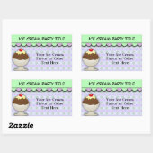 Ice Cream Party, pastel Sweet Shoppe Rechthoekige Sticker (Vel)