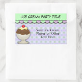 Ice Cream Party, pastel Sweet Shoppe Rechthoekige Sticker (Tas)