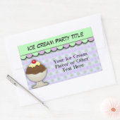 Ice Cream Party, pastel Sweet Shoppe Rechthoekige Sticker (Envelop)