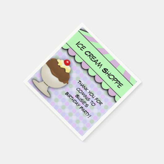 Ice Cream Party, pastel Sweet Shoppe Servet (Hoek)