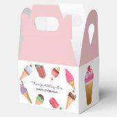 Ice Cream Party Roze Witte ijsjes Bedankdoosjes (Geopend)