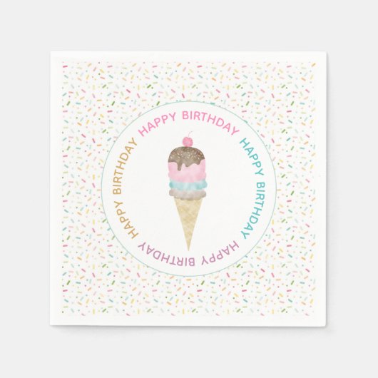 Ice Cream Party servetten (Voorkant)