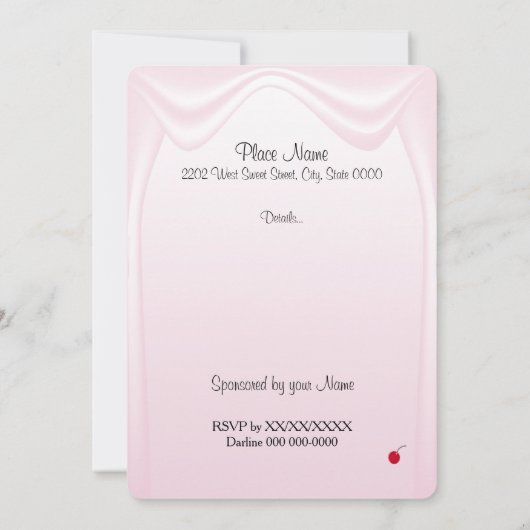 Ice Cream Party - Sociale Aangepaste uitnodiging (Achterkant)