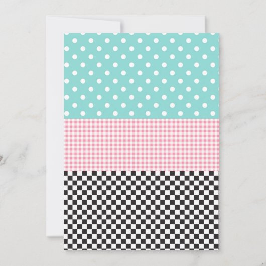 Ice Cream party verjaardaguitnodiging Kaart (Achterkant)