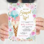 Ice Cream Pastel Flowers Bridal Shower Invitation Kaart<br><div class="desc">Pastel Ice Cream Bridal Shower Invitation,  Pastel Flowers Vrijgezellenfeest,  ze is opgepikt Uitnodiging,  Ice Cream party nodigt uit,  woorden kunnen elke keer worden veranderd.</div>