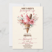 Ice Cream Pastel Flowers Vrijgezellenfeest Kaart (Voorkant)