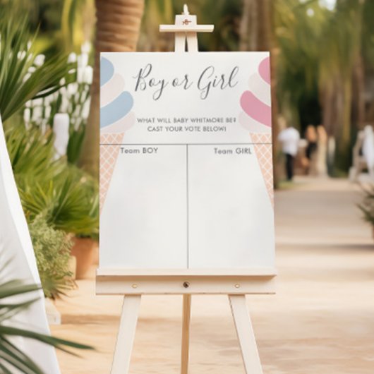 Ice Cream Pastel Geslacht Onthullen Voorspelling Poster