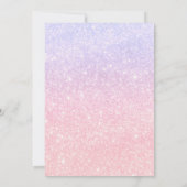 Ice Cream Pastel Glitter 6-7 Kids Birthday Party Kaart (Achterkant)