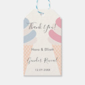 Ice Cream Pastel Kleur Geslacht Reveal Dank u Cadeaulabel (Voorkant)