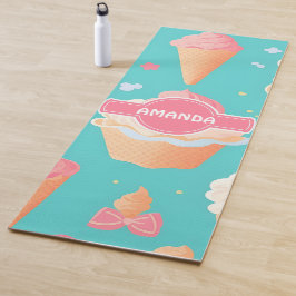 Ice Cream Pastel Kleurrijk Gepersonaliseerd Patroo Yogamat