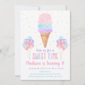Ice Cream Pastel Rainbow Birthday Kaart (Voorkant)