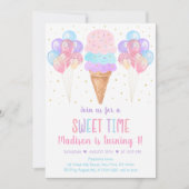 Ice Cream Pastel Rainbow Birthday Kaart (Voorkant)