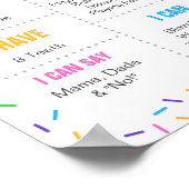 Ice Cream Pastel Sprinkles meisje eerste verjaarda Poster (Hoek)