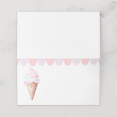 Ice cream pastel verjaardagsvoedselkaart plaatskaartje (Buitenkant ongevouwen)