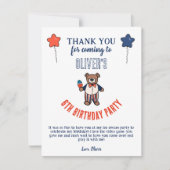 Ice Cream Patriottisch Verjaardagsfeest Bedankkaart (Voorkant)