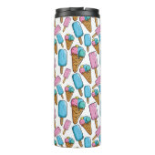 Ice Cream Pattern aangepaste monogram tumbler Thermosbeker (Achterkant)