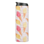 Ice Cream Pattern aangepaste monogram tumbler Thermosbeker (Geroteerd rechts)